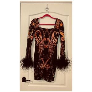 Banjul  Black chrome dress